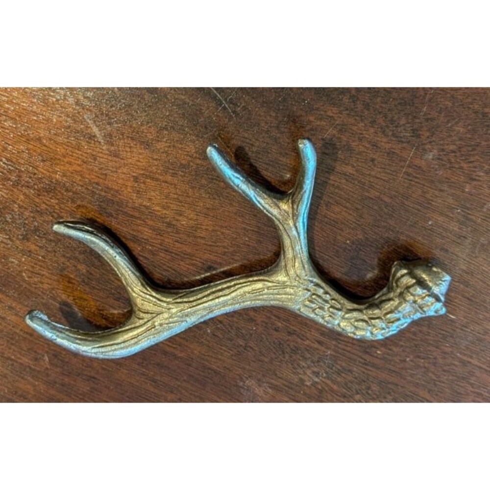 Metal Antler Decor Piece – 1 lb – Approx 12" Long – Rustic Style – See Photos
